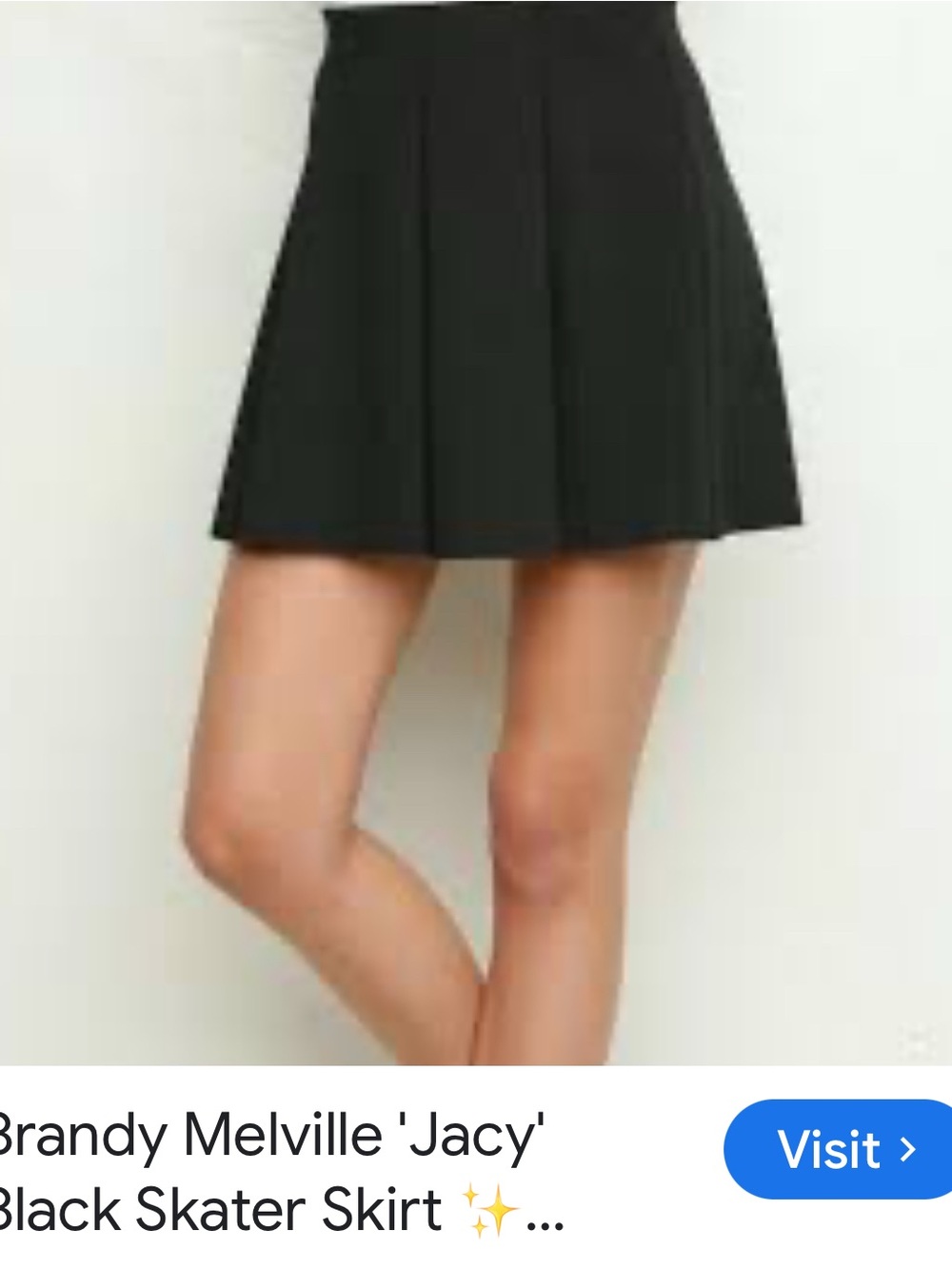 Brandy Melville Black Circle Skater Mini Skirt